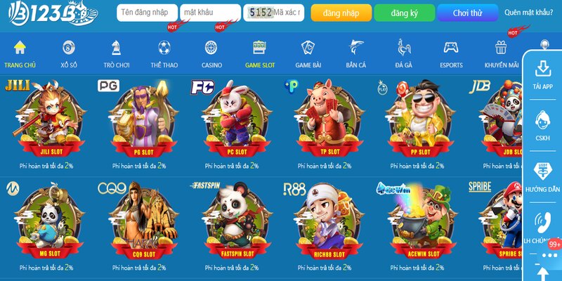 Nổ hũ 123b sở hữu jackpot khủng, RTP cực cao